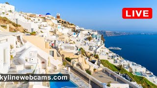 🔴 Recorded live footage webcam from Santorini  Greece [upl. by Isidora]