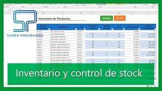 ✅ Cómo crear control de almacén INVENTARIO de ENTRADAS SALIDAS y STOCK en Excel [upl. by Matti889]