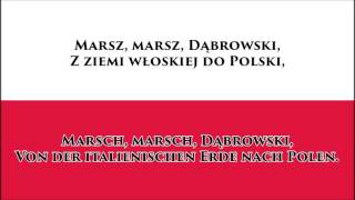 Polnische Hymne  Anthem of Poland PLDE Text [upl. by Nanette]